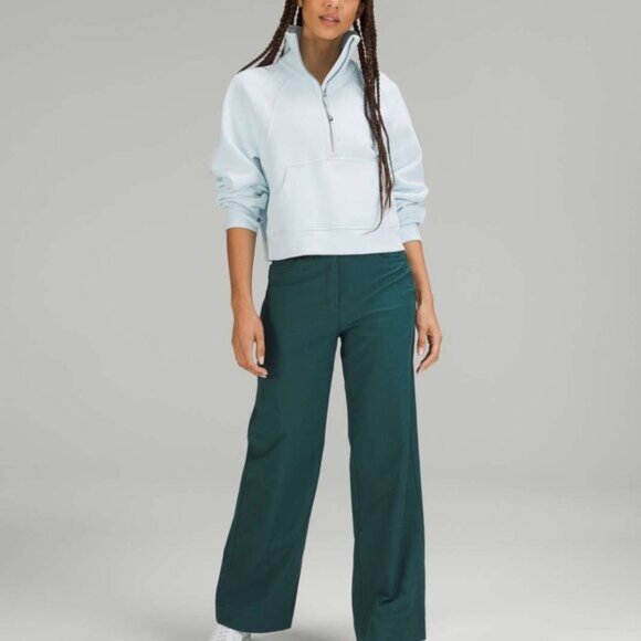 Lululemon City Sleek 5 Pocket Wide-Leg High-Rise Pant 33 Utilitech Green Jasper - Picture 1 of 5